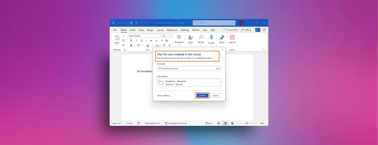 微软Word新功能实测:Win10/Win11文档自动云端保存