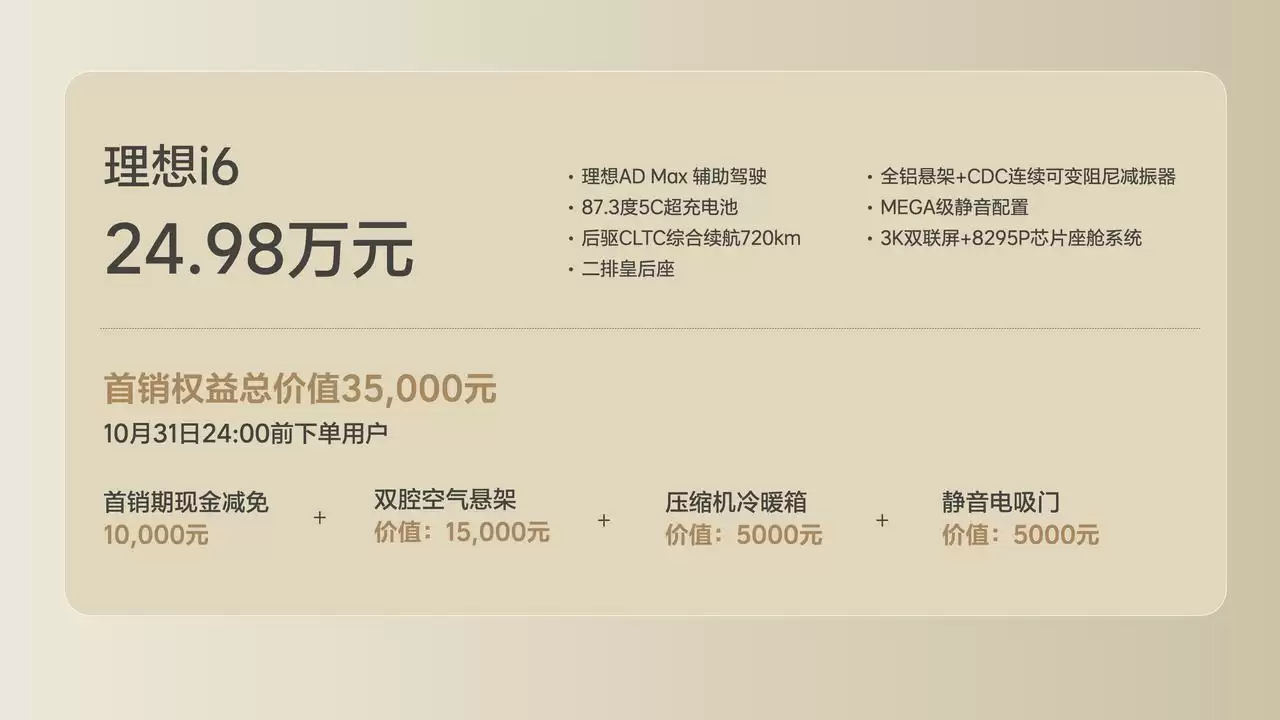 理想i6上市售24.98万，年底重磅车型能否突围
