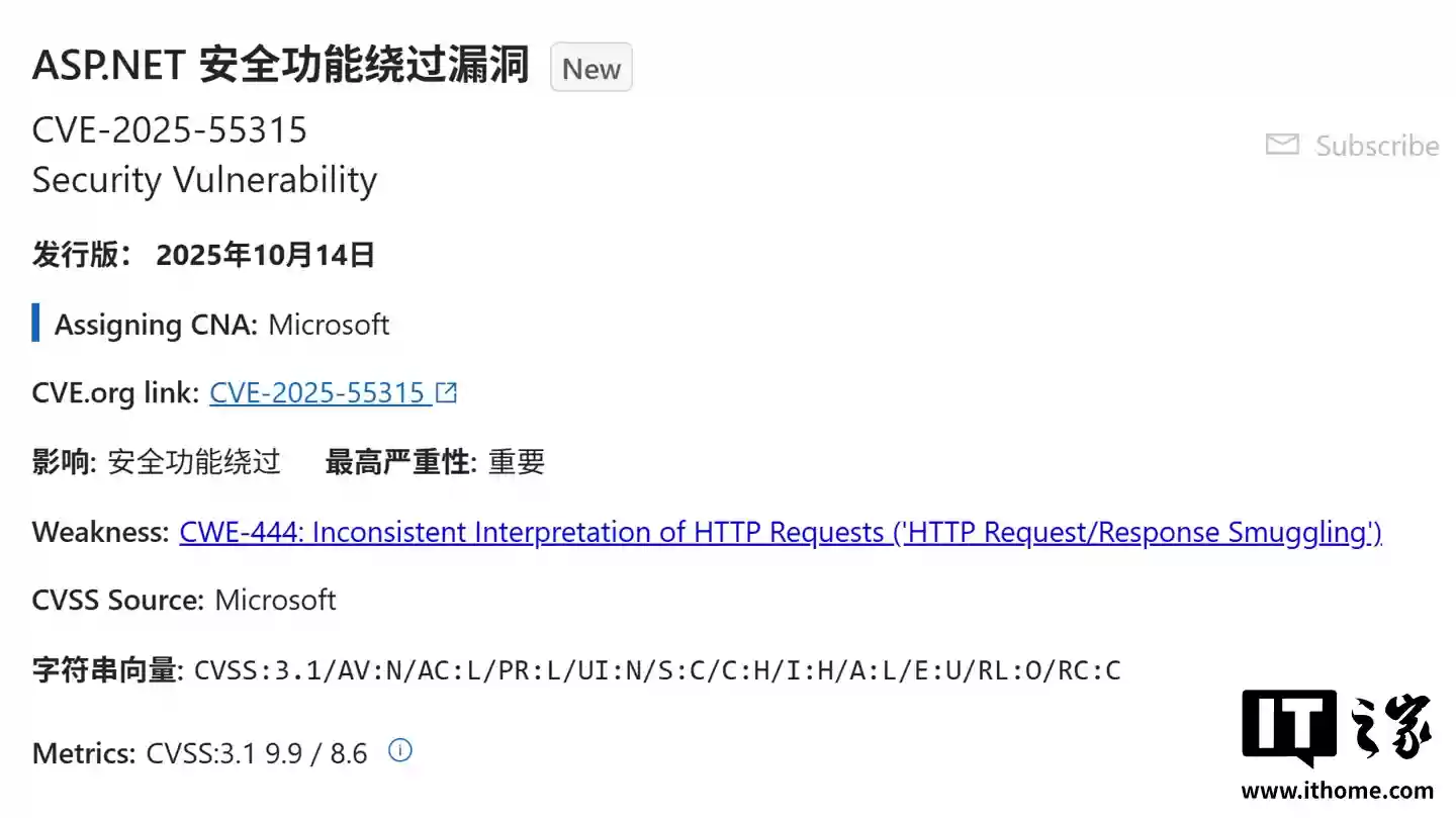微软紧急修复高危ASP.NET Core漏洞，黑客可窃密并完全掌控