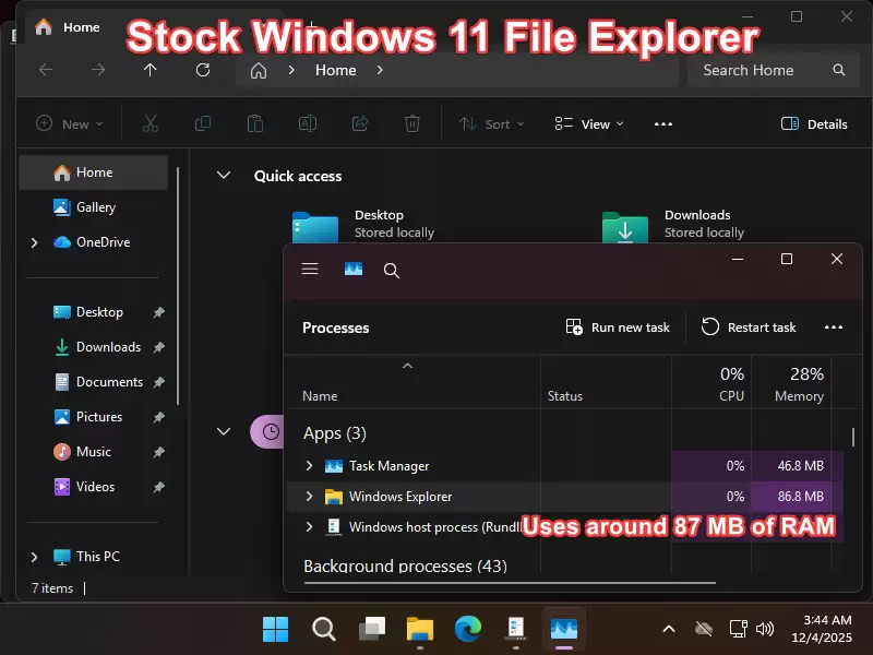 一招修复 Win11 文件管理器“闪光弹”，并让内存占用暴降约51%