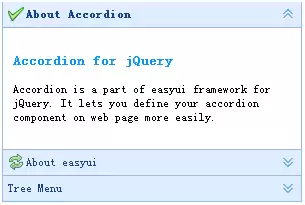 jQuery EasyUI 折叠面板界面示例