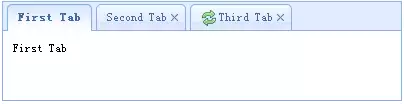 jQuery EasyUI Tabs 组件效果示意