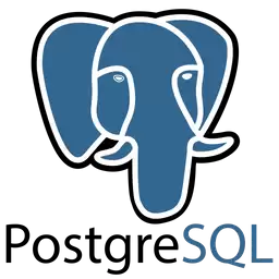 PostgreSQL 官方 Logo，展示蓝色大象图标及 PostgreSQL 文字标识
