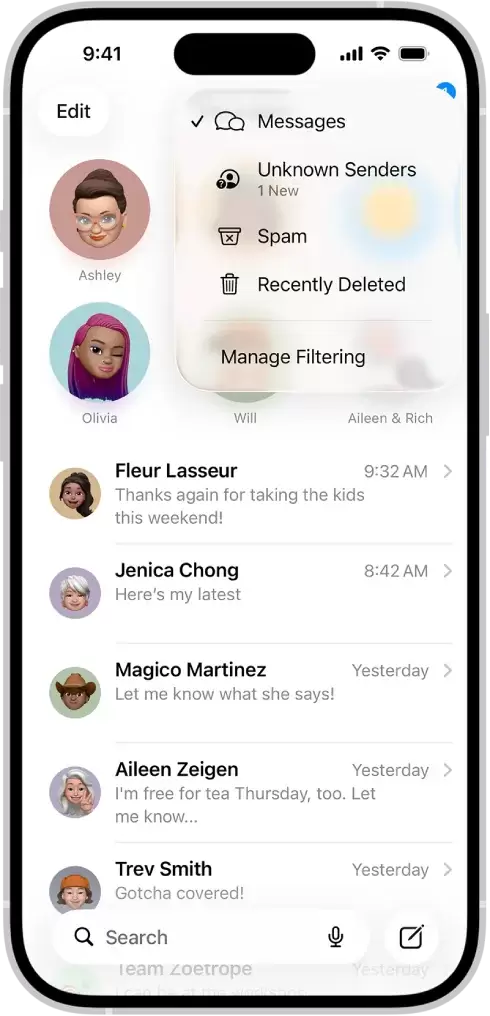 iPhone陌生短信一直弹时,先把未知发件人筛选打开