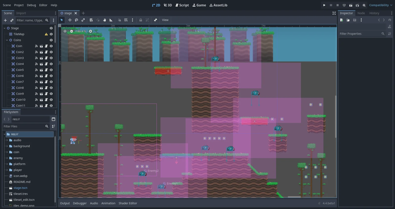 展示Pygame Python代码开发界面与Godot游戏引擎编辑器的真实界面对比，体现代码驱动与可视化引擎工作流的差异。